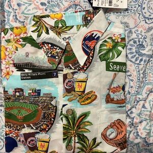 Reyn Spooner Tropical Baseball Print Shirt
